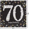 amscan Servietten Sparkling Celebration 70 schwarz/silber Produktbild-Vorschau 3