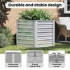 vidaXL Garten-Hochbeet Verzinkter Stahl 129x129x77 cm Grau Produktbild-Vorschau 6