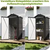 Tuinkast van metaal, 88x69x160 cm, met bodem en 2 Productafbeelding-voorbeeld 5