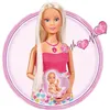 A pregnant doll with a baby inside her belly, with heart graphics and a heartbeat line. Anteprima dell’immagine prodotto