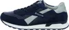A side view of a blue and gray sneaker. Voir les images du produit