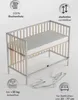 Beistellbett 60x120 cm mit Matratze Cloud Air, Rollen & Produktbild-Vorschau 2