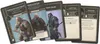 A collection of character cards from a board game, laid out on a light gray surface. Produktbild-Vorschau