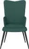 vidaXL Fauteuil relax avec pouf vert foncé velours Voir les images du produit 2