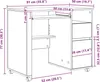 vidaXL Tafel met wielen, artisan eikenhout, houtvezel, 91 x Productafbeelding-voorbeeld 8