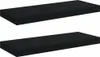 vidaXL Schweberegale 2 Stk. Schwarz 60x23,5x3,8cm MDF Produktbild-Vorschau 1