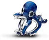 Pandora Charm Damen Blauer Oktopus Emaille Sterling-Silber Produktbild-Vorschau 1