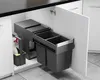 Hailo Mülleimer Küche Einbau ab 40cm Schrank 2x 13 L Produktbild-Vorschau 18
