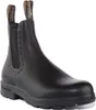 A studio shot of a single black leather boot. Náhled obrázku produktu