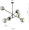 Luster Emibig 6xE14 40W LINEAR 6 BLACK/GRAFIT 1167/6 Náhľad obrázku produktu 8