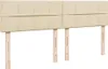 vidaXL Boxspringbett mit Matratze Creme 200x200 cm Stoff Produktbild-Vorschau 7