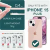 Custodia ibrida per iPhone 15 Plus Custodia smerigliata Anteprima dell’immagine prodotto 4