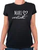Huuraa Damen T-Shirt Marl verliebt XS Black Bio Baumwolle Produktbild-Vorschau 1