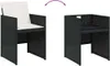 13-tlg. Garten-Essgruppe mit Kissen Schwarz Poly Rattan Produktbild-Vorschau 5