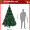 A Christmas tree size chart comparing the tree's dimensions to a human figure. Podgląd zdjęcia produktu