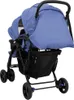 vidaXL Passeggino gemellare tandem blu navy acciaio Anteprima dell’immagine prodotto 5