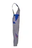 Planam Latzhose Highline Gr. 50 zink/kornblau/rot Produktbild-Vorschau 5
