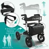 ELONEO Rollator składany z siedziskiem, rollator zewnętrzny Podgląd zdjęcia produktu 7