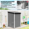 Outsunny Gerätehaus aus Stahl, 0,92 m² Geräteschuppen mit Produktbild-Vorschau 6