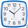 JVD RH616.5 Wanduhr Funk Funkwanduhr analog blau viereckig Produktbild-Vorschau 1