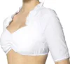 Dirndlbluse Clara halbarm weiß 38 Produktbild-Vorschau 4