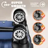 MONZANA® Lot de 3 valises rigides Bleu M/L/XL 4 roues 360° Voir les images du produit 4