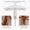 Outsunny Parasol de jardin extšŠrieur Parasol rectangulaire Voir les images du produit 6
