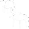 A diagram showing the dimensions of a children's table and chair set. Anteprima dell’immagine prodotto
