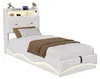 Cama tapizada ProximaX de 90x200 cm, color beige, con Vista previa de la imagen del producto 12