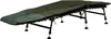 A green fishing bed laid out on a white background. Produktbild-Vorschau