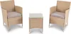 A set of outdoor furniture, including two chairs and a small table, is displayed against a white background. Produktbild-Vorschau