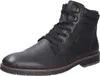 A black leather boot on a white background. Anteprima dell’immagine prodotto