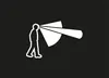 A silhouette of a person walking with light beams emanating from their head. Produktbild-Vorschau