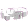 The Living Store 8-tlg. Garten-Sofagarnitur mit Kissen Produktbild-Vorschau 4