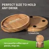 Untersetzer Holz Rund für Gläser 6er Set, Untersetzer aus Produktbild-Vorschau 4