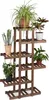 relaxdays Étagère à fleurs en bois brun foncé rectangulaire Voir les images du produit 1