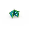 A geometric construction toy made of green and blue rods and silver connectors. Náhled obrázku produktu