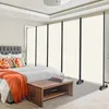 Jopassy Paravent auf Rollen 5 teilig Beige 284x181 cm Produktbild-Vorschau 7