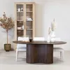 Esstisch Oval - Dunkelbraun - 240cm - Holz - Tisch Ava - Produktbild-Vorschau 7