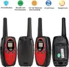 Four views of a Retevis RT628 walkie-talkie, with feature icons and text above. Náhľad obrázku produktu