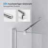 Close-up of a shower wall stabilizer bar and its connection points, with text highlighting material and structure. Podgląd zdjęcia produktu