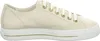 A side view of a cream-colored leather sneaker with white laces and gold eyelets. Produktbild-Vorschau