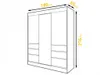 Easy4You L1 180 cm Weiß Schiebetüren Kleiderschrank Produktbild-Vorschau 7