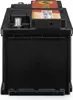 A car battery shown from a slightly elevated front-side angle. Produktbild-Vorschau