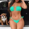 Zweiteiliger Badeanzug - Bikini - mit Rüschen - trägerloses Produktbild-Vorschau 2