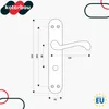 KOTARBAU® Türgriff Türschloss 90 mm WC Türbeschlag ZnAl Produktbild-Vorschau 3
