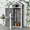 Outsunny Gartenschrank Holz mit Tür Geräteschuppen Produktbild-Vorschau 2