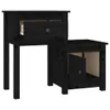 vidaXL Nachttisch Schwarz 79,5x38x65,5 cm Massivholz Kiefer Produktbild-Vorschau 13