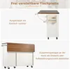 Isola da cucina su rotelle con piano di lavoro pieghevole - Anteprima dell’immagine prodotto 11