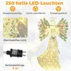 COSTWAY Ange de Noël 158cm illuminé grand, ange irisé avec Voir les images du produit 5